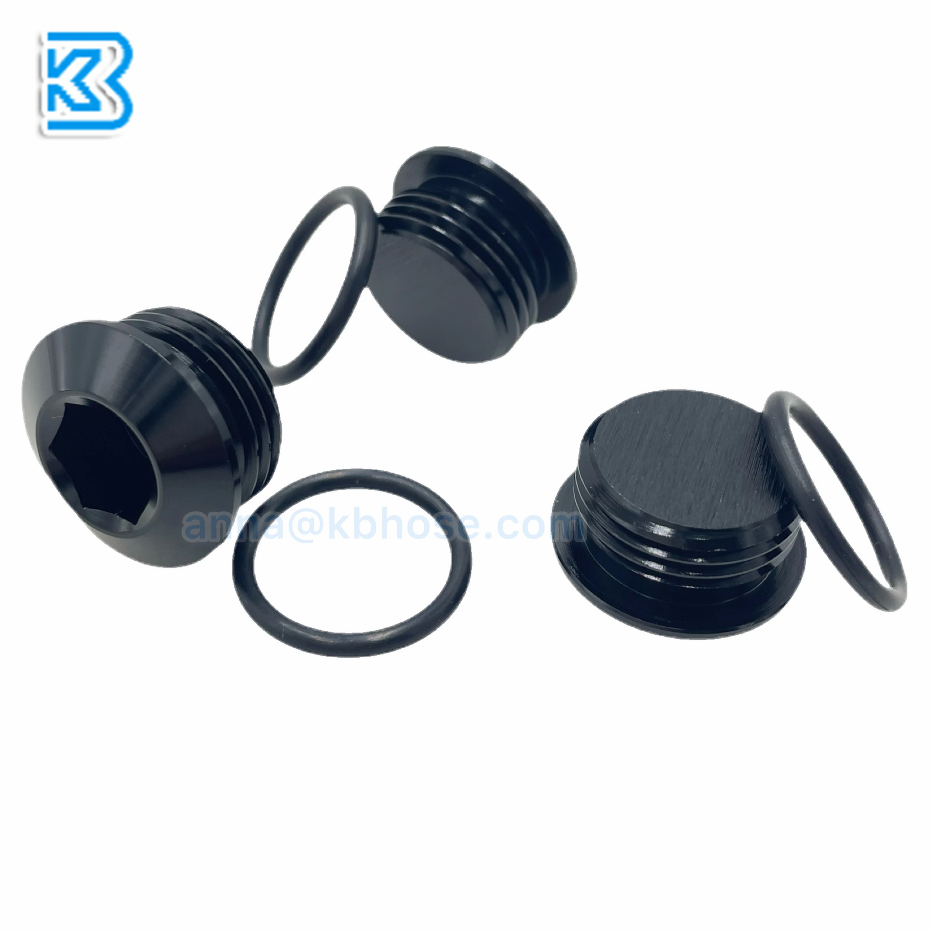 high performance car racing parts 8an -8an an8 aluminum socket head hex orb port plug adaptor with o ring