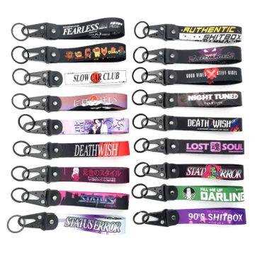 YYX Wholesale High Quality Japanese Jdm Car Culture Sublimation Printed   Wrist Key Chain With Eagle Beak Buckle