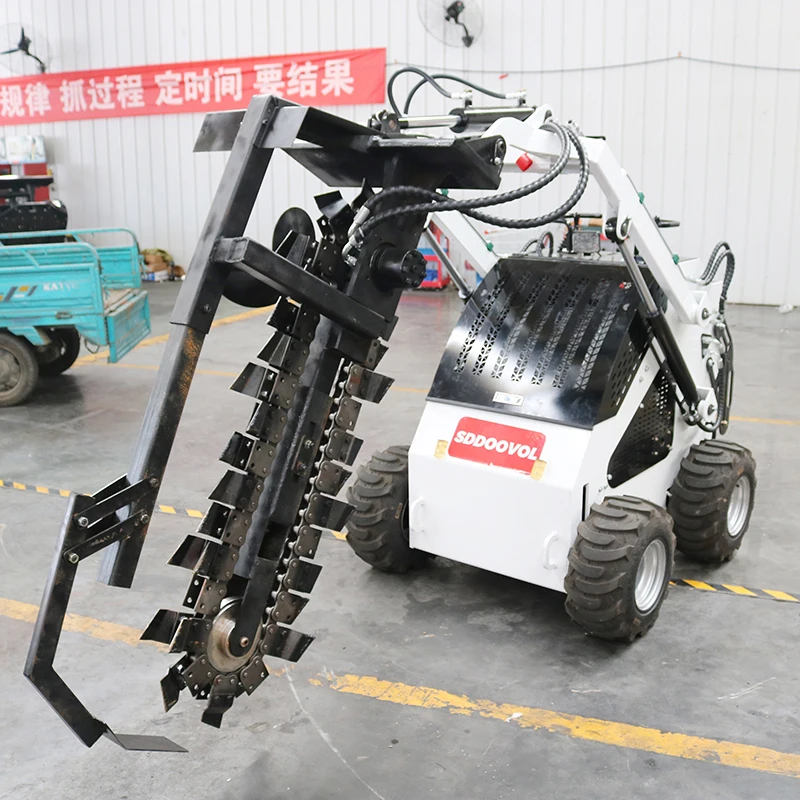 Top Notch Heavy Duty Super Performance Compact Front End Mini Skid Steer Loader With Attachments For Multi-functional Use