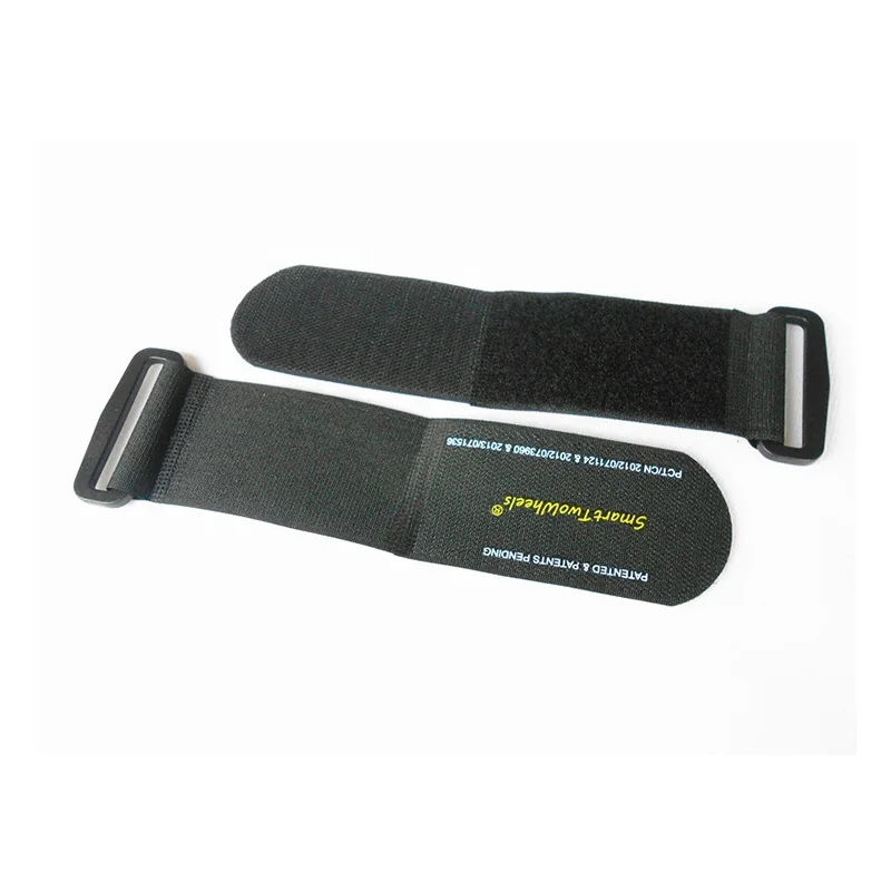Multipurpose black hook and loop strap with logo printing