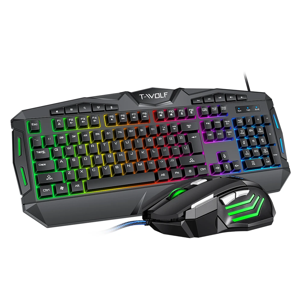 2022 hot sale keyboard mouse combo 104 Keys RGB Backlit Gaming Keyboard , 3600 DPI Mouse for PC Gamer