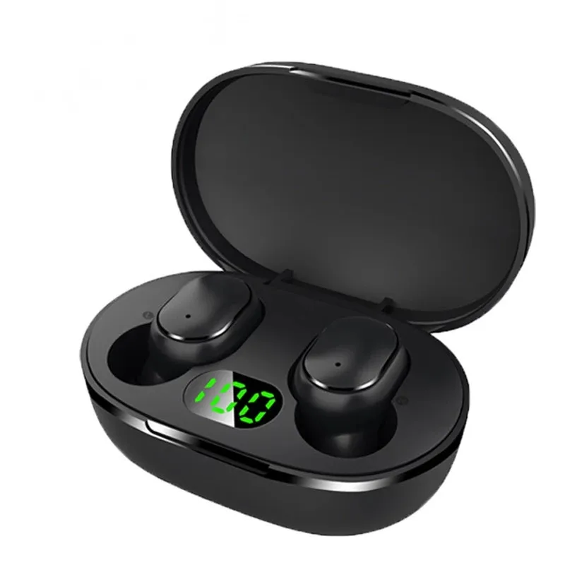 2022 E6S tws wireless headphones sport gaming earbuds Waterproof Auto Connect Headsets LED dispaly wireless headphones