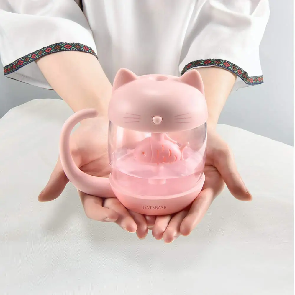 2020 мини увлажнитель воздуха, | На день матери, | Fathers Day | USB Кот Маленький увлажнитель воздуха с 350 мл резервуар для воды и, в наличии 7 цветов, ночник, 3 в 1