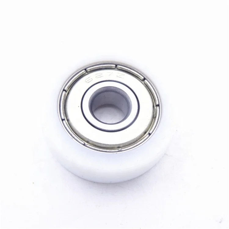 urethane nylon polyurethane plastic PU white color rubber coated bearing 6000 deep groove ball bearings
