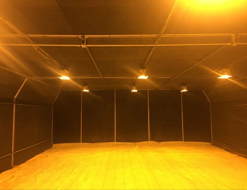 Factory Direct Sale Polycarbonate Greenhouse Aluminum Frame Auto Blackout 100% Light Deprivation Greenhouse