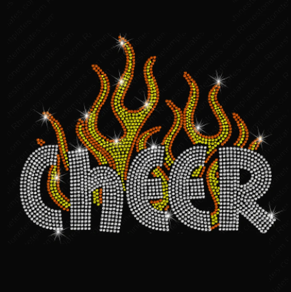 Чирлидер со стразами, термопереводная аппликация