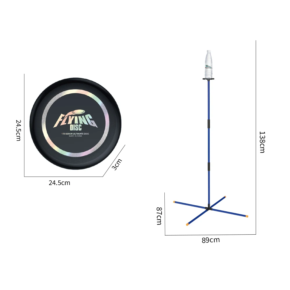High Quality Kids Summer Outdoor Sport Light Throwing Game Flying Disc Target Game Set