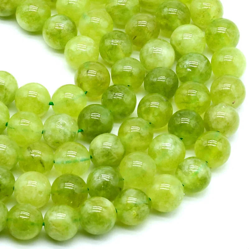 Wholesale Natural Peridot Round Beads High Quality Olivine Gemstone For Jewelry