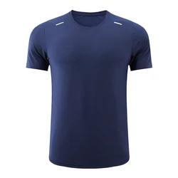 Gym Jogging Sports Shirts O-neck Breathable Quick-dry Workout Jersey Slim Fit Compression Men Running T-shirts