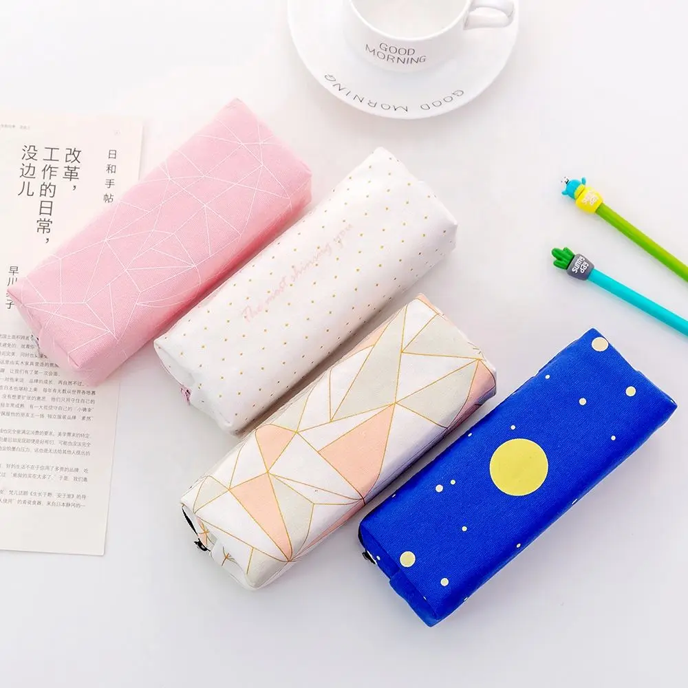 Large Capacity Pencil Case School Supplier Cute Pencil Bag Student Customized Canvas Pencil Case
