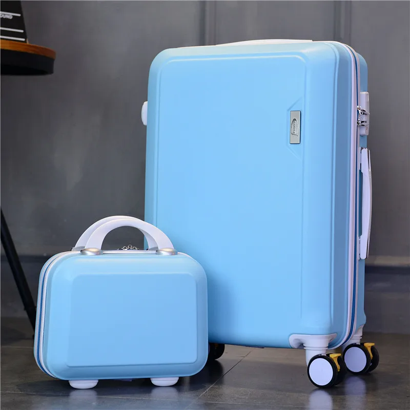 YX16993 Custom Logo Sweet Case Bags PC Suitcas ABS Zipper Valiz Big Travel Luggage Mala de Bordo Suitcase with Large Capacity