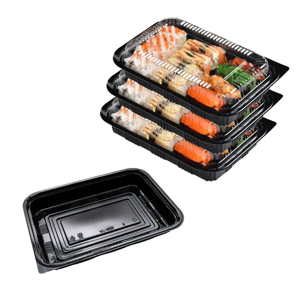 Competitive Price Japanese Plastic Food Container Disposable Take Out togo Meal Prep Plastic Packaging Box for Food
