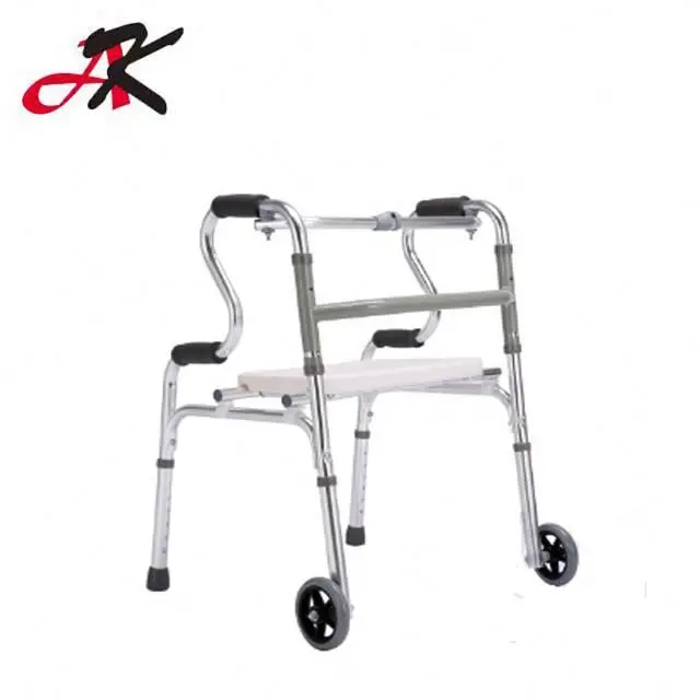 Aluminum folding High quality  walker with wheels walker rollator