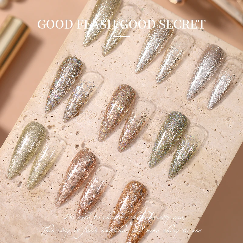 MILAN Glitter Gel Polish Kit 9 Colors Nail Gel Polish Set Platinum Glue Wholesale Nail Polish