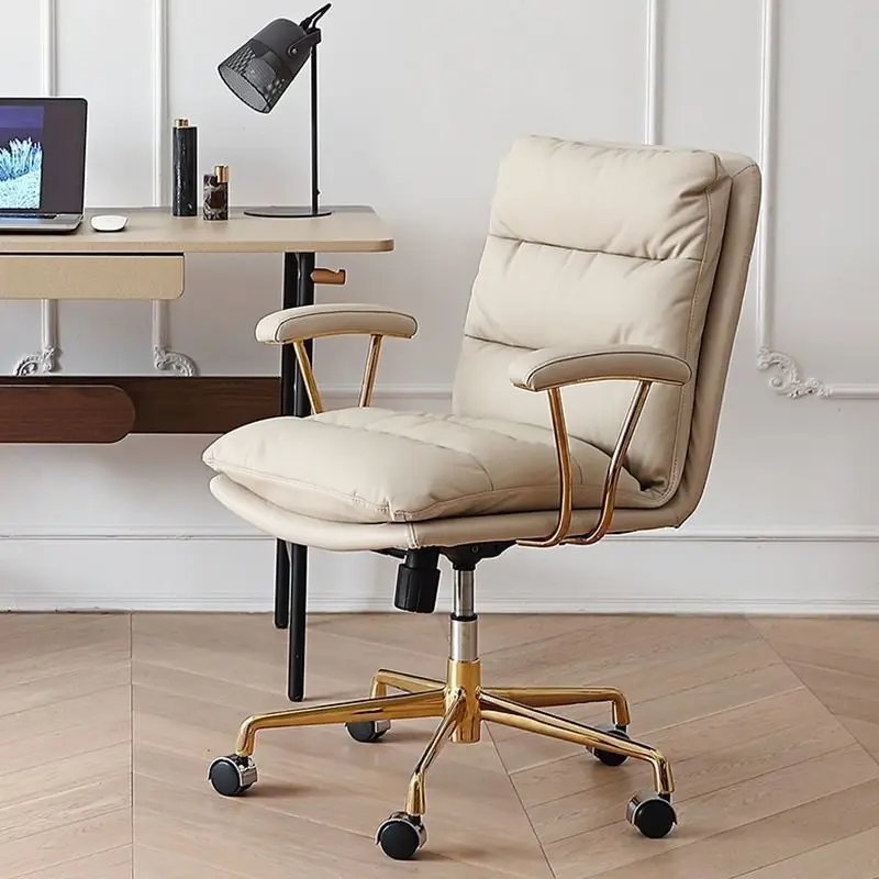 Modern home computer chair comfortable double layer soft bag back study chair light luxury office chair