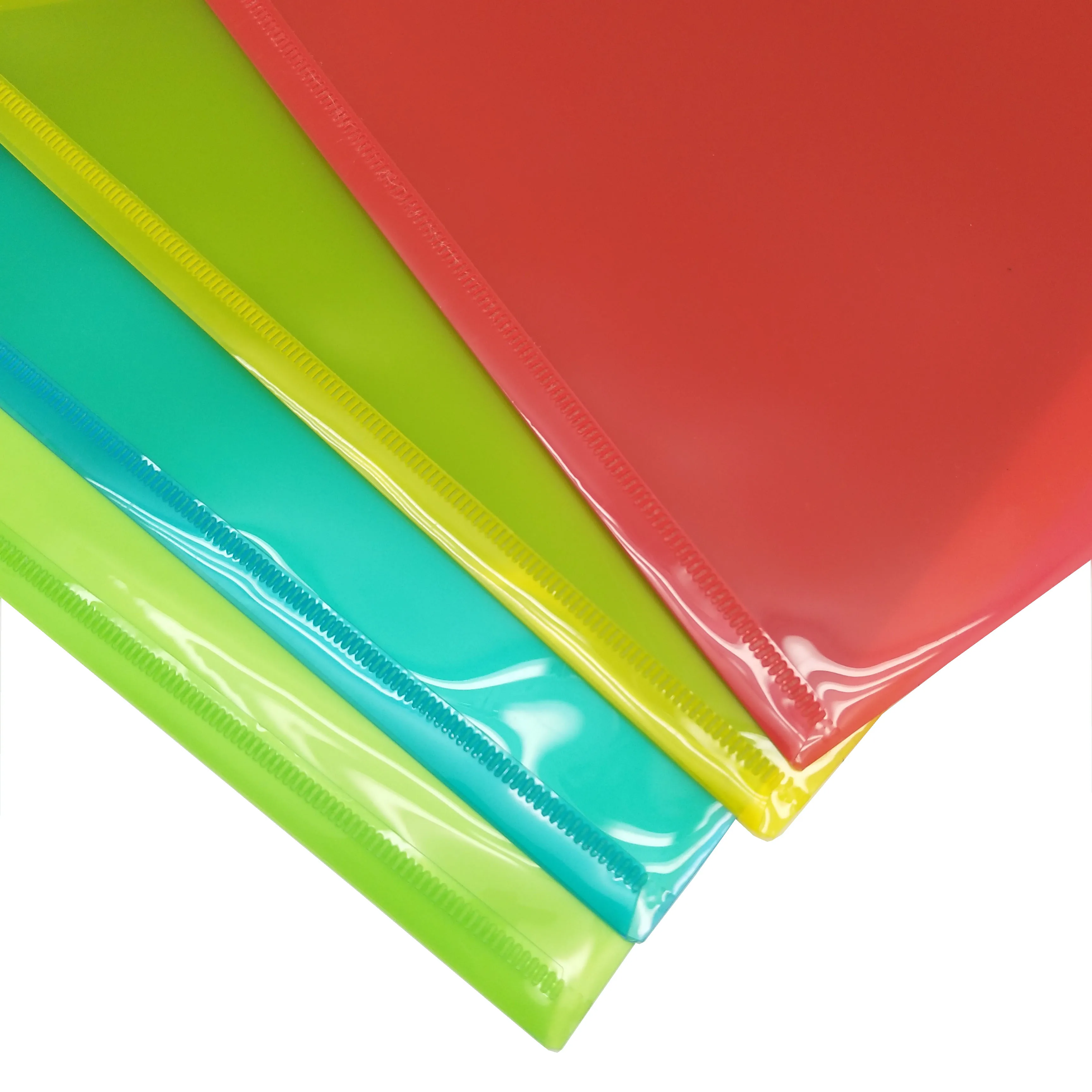 A4 Colorful Semi-Transparent envelope file holder with snap button plastic wallet