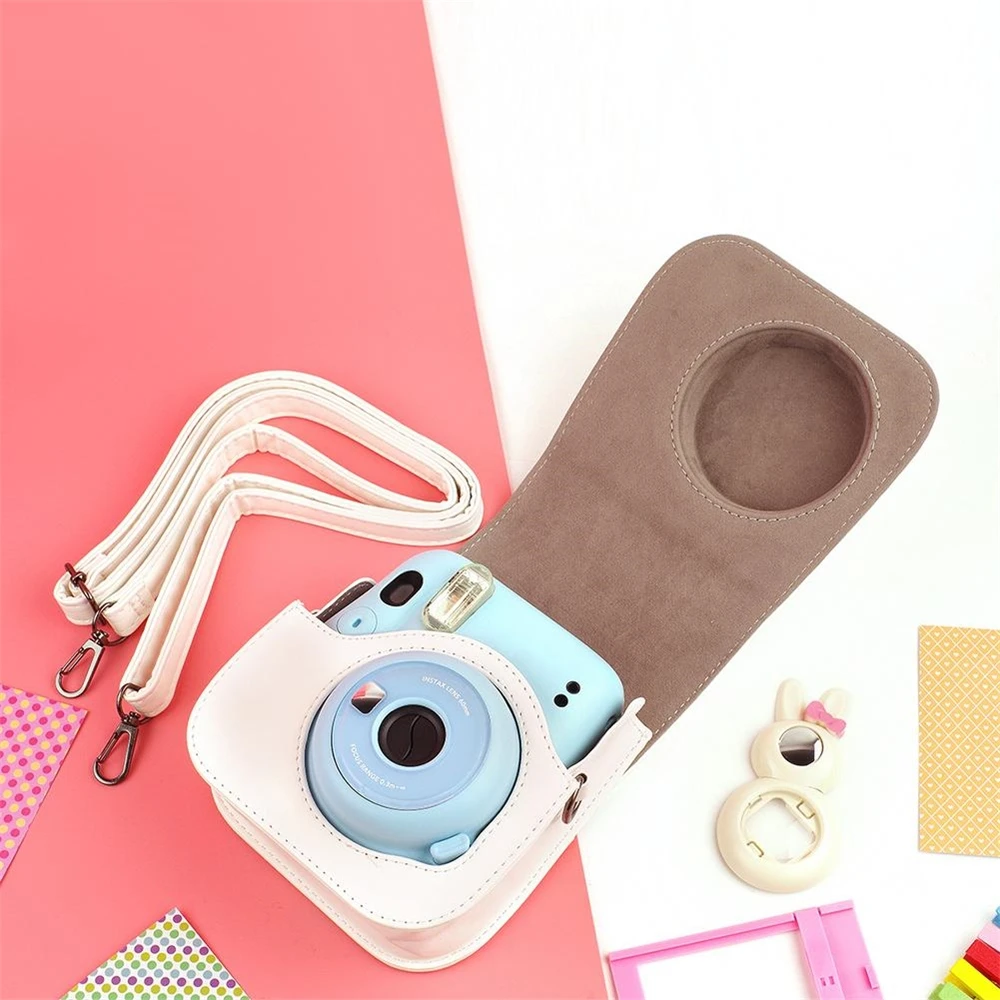  Camera Case Portable Professional Protective Bag Cute PU Leather Package for Fujifilm Instax Mini