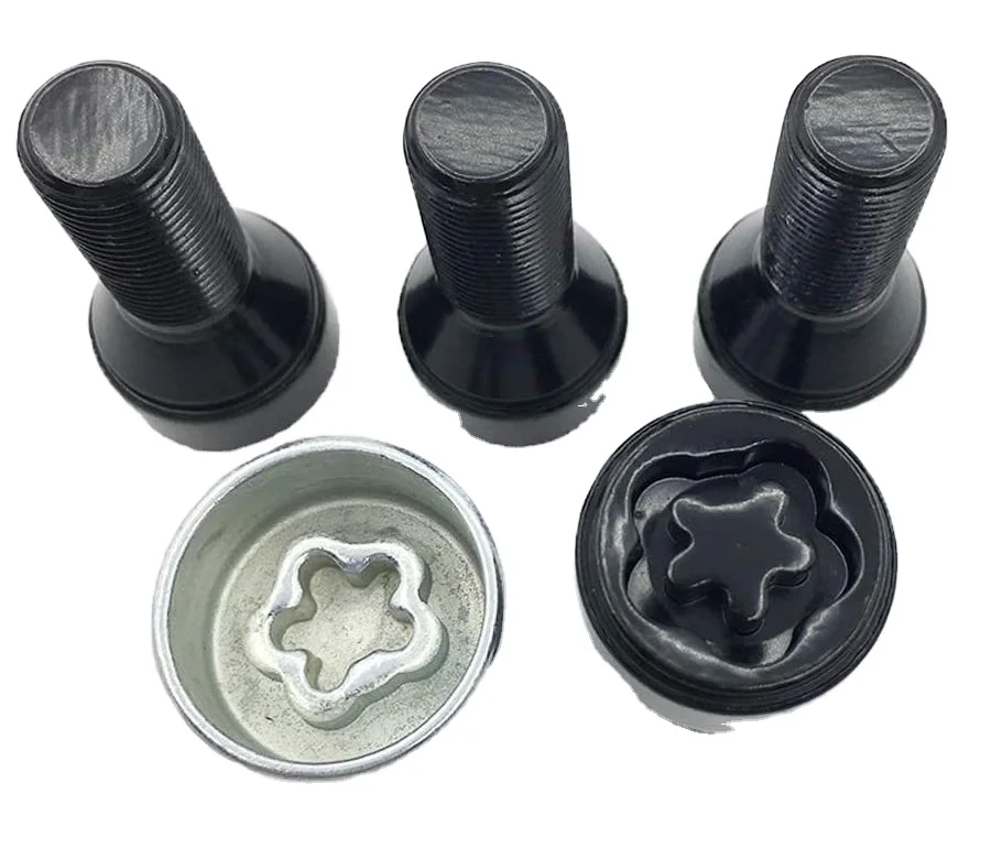 High Security Type Wheel Lock Set Black with Spinning Ring Anti-Theft