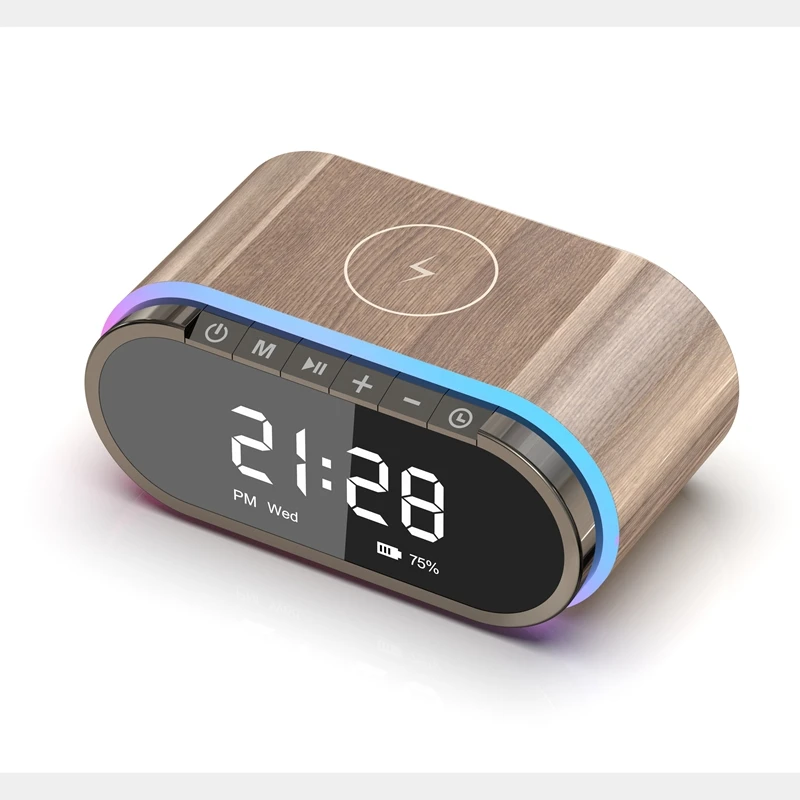 Blue tooth Speakers Led Digital Display Sleep Timer With Snooze Function For Alarm Clock Wireless Speaker