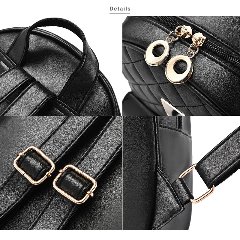 Fashion Girls School Backpack Bag Ladies College Style Multifunctional Casual Design Backpack Women Leather Mini Backpack