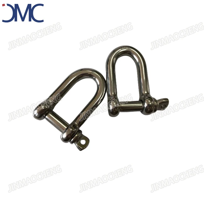 US Type Stainless Steel Screw Pin Chain Shackle G210 8mm/12mm/22mm SS D Shackle