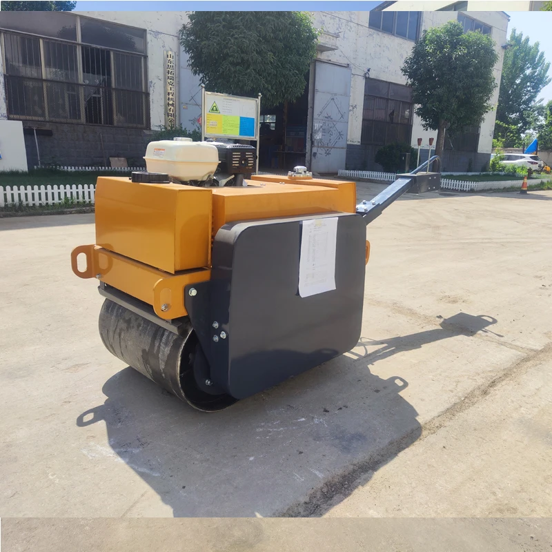 SDBM Sheep foot mini walk behind vibratory road roller double drum vibrating road roller