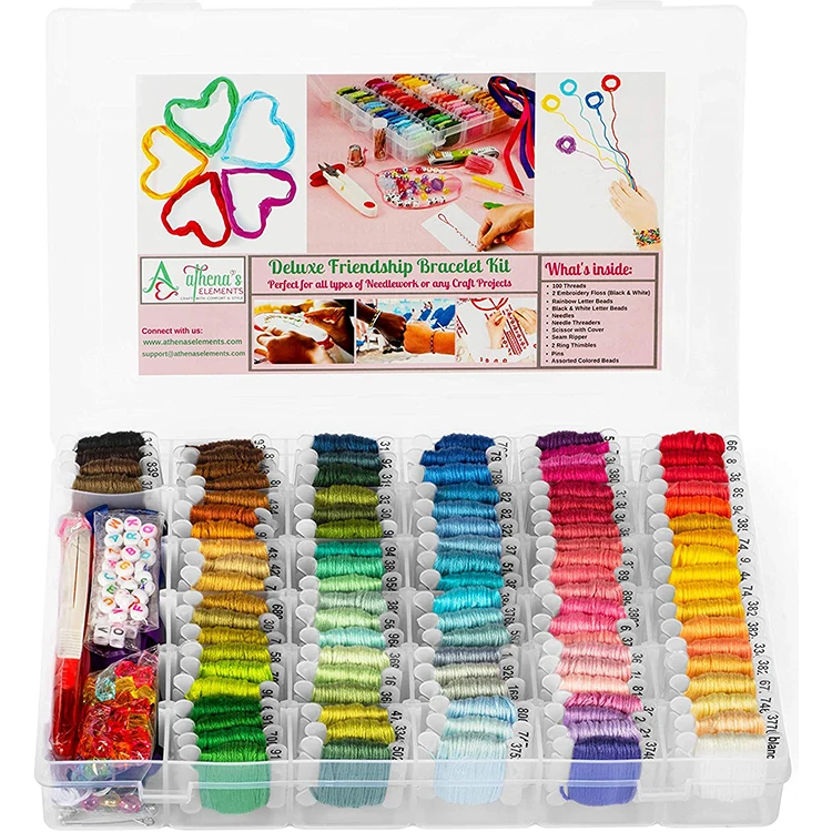 276 Pieces Of Embroidery Floss Cross Stitch Supplies Embroidery String Art Friendship Bracelet String Kit