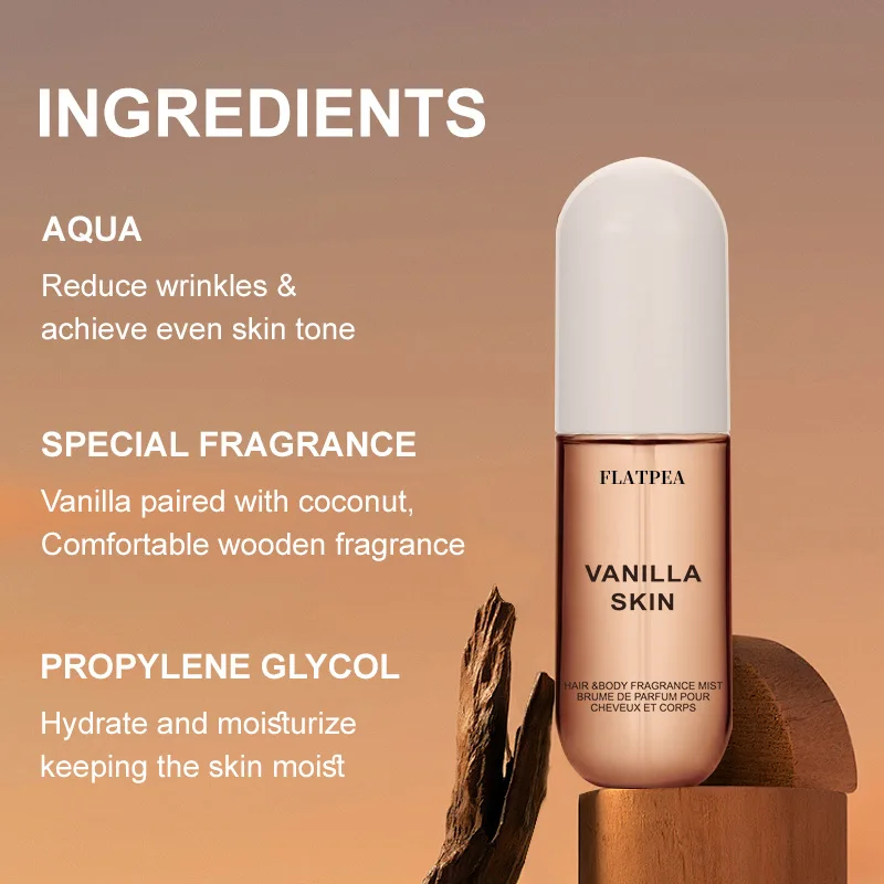 Manufacturer Stock Long-Lasting Non-Irritating Vanilla Coconut Hair and Body Fragrance Spray Popular Parfum