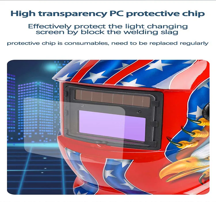 factory price heat insulated welding helmet  auto darkening welding helmet head mounted auto darkening welding helmet for worker