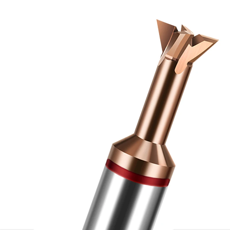Azzkor TGR HRC55 4 Flutes Solid Carbide Dovetail End Mill 45 60 Degree Tungsten Steel Dovetail Groove Milling Cutter For Steel