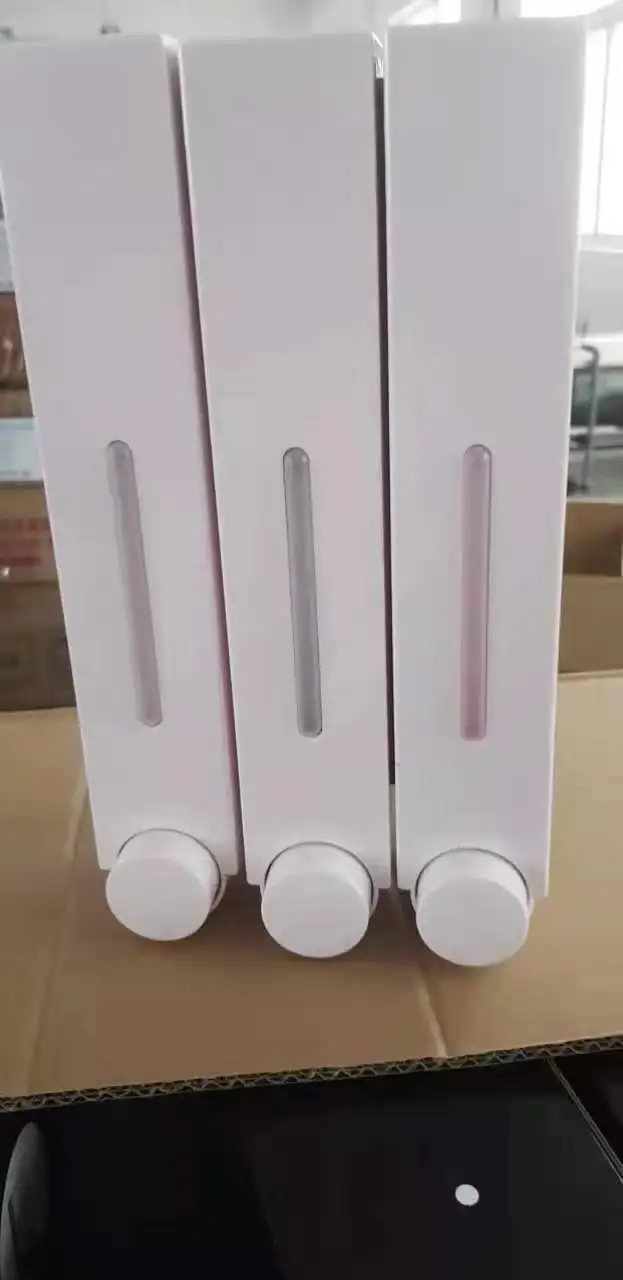 420ml ABS Plastic Single Double Three Head Wall Mounted Liquid Manual Fancy Soap Dispenser