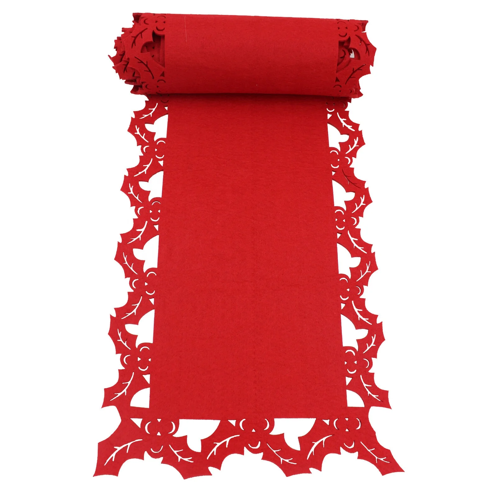 Custom Made Festive Holiday Table Decor Snowflake Felt Christmas Table Runner