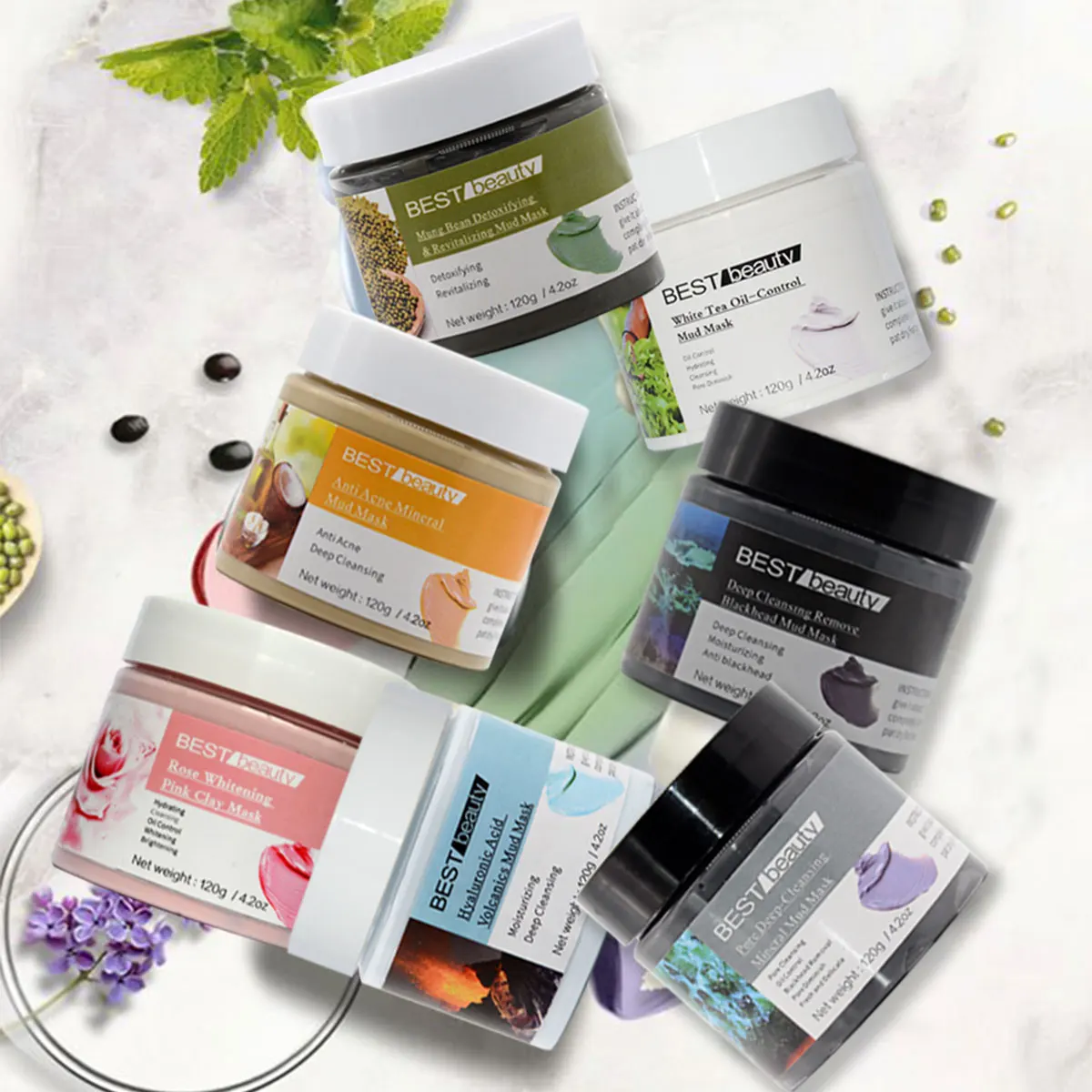 Лидер продаж на Amazon, Прямая поставка, маска из органической глины, частная марка, Маска Из Минеральной австралийской глины для глубокого очищения пор