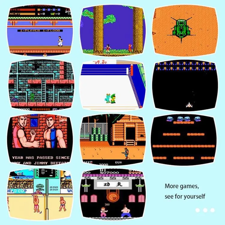 Original Manufacturer Family 8bit Joystick TV Case Game Console Built-in 620 Classic Video Games Handheld Game Player