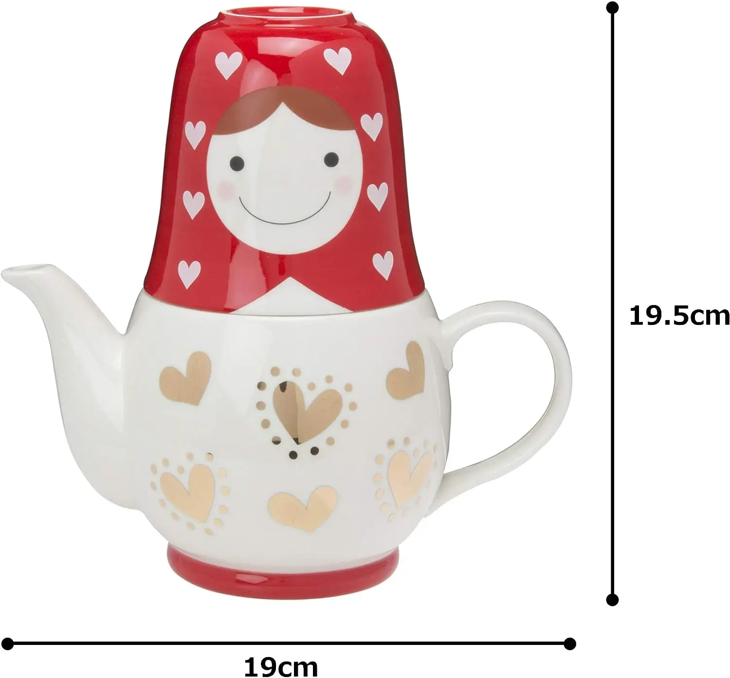 Ceramic Cartoon Girl Tea for One Set Handmade Porcelain Teapots and Cups in Bulk