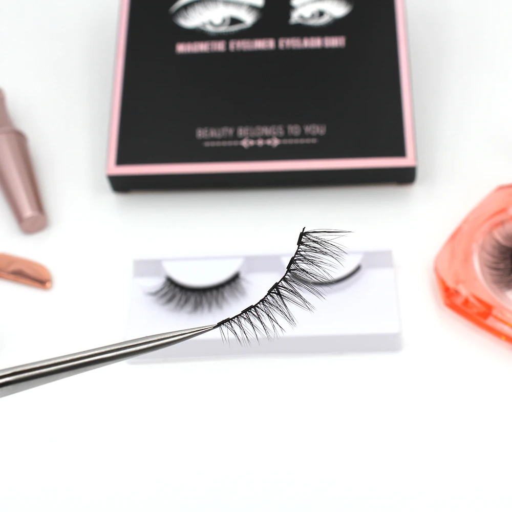 Luxury magnetic mink eyelashes private label magnetic eyelashes