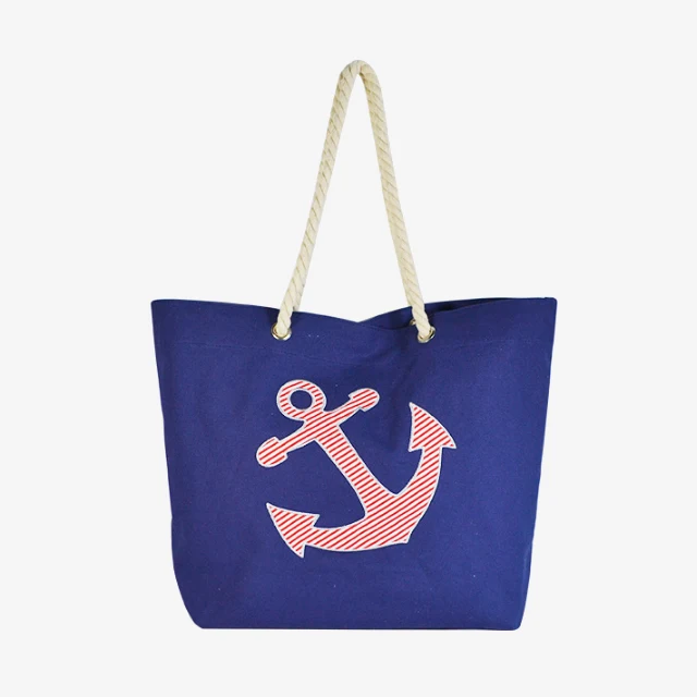 Large Canvas Purple Color Cotton Tote Bag Custom Printed