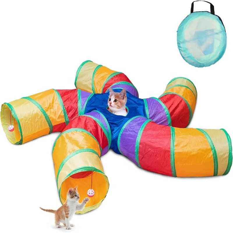 Pet Interactive Cat Tunnel Toys Set  3-Way Tube Folded Cat Tunnel Toy