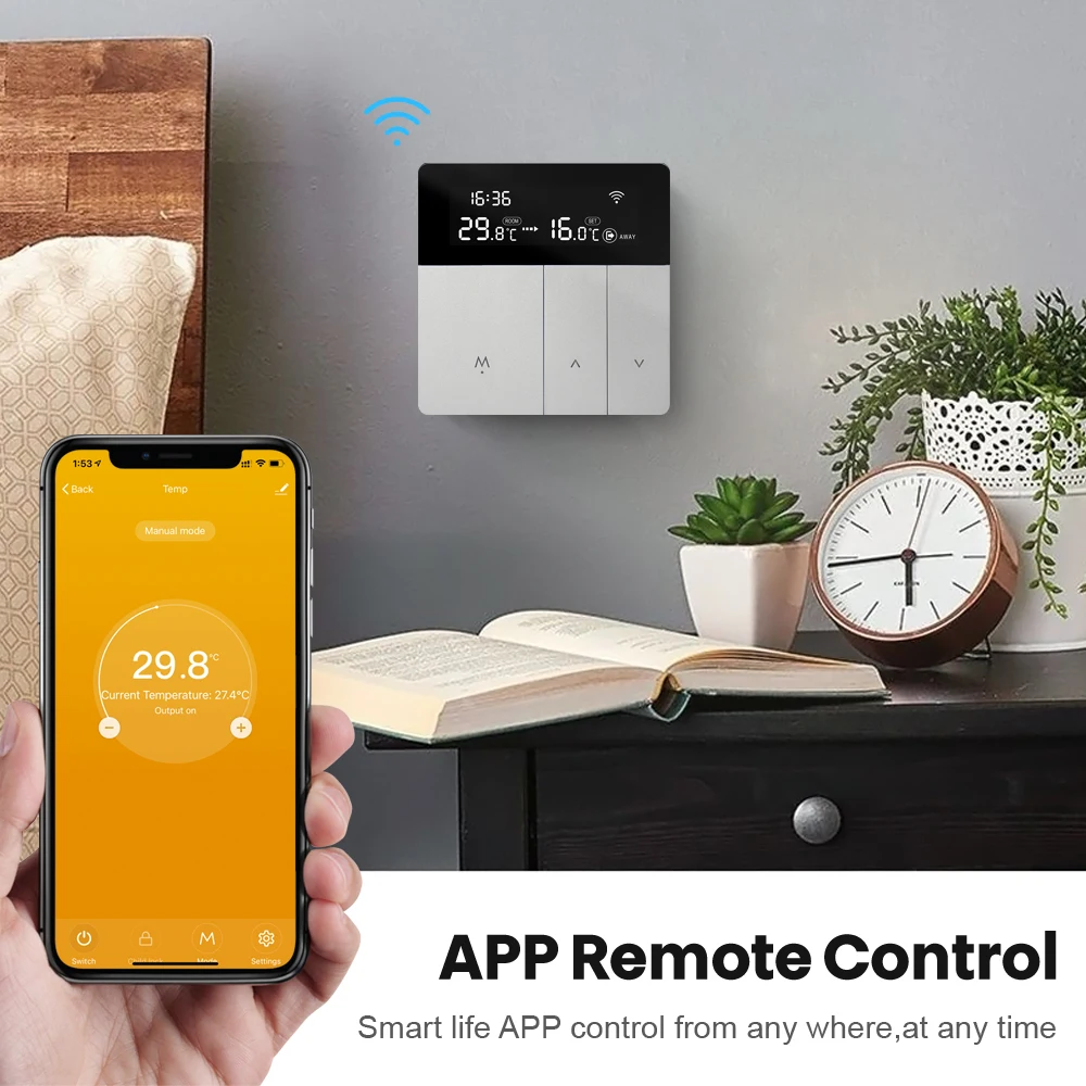 Механическая Кнопка Smart Home Lcd сенсорный экран контроллер температуры Wifi