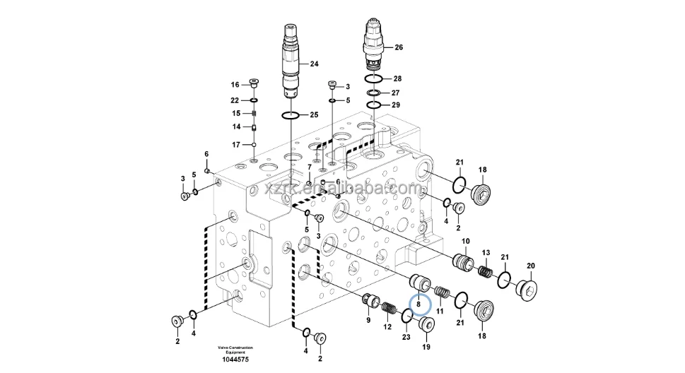 Excavator Thermostat Excavator Engine Parts 14577733 VOE 14577733