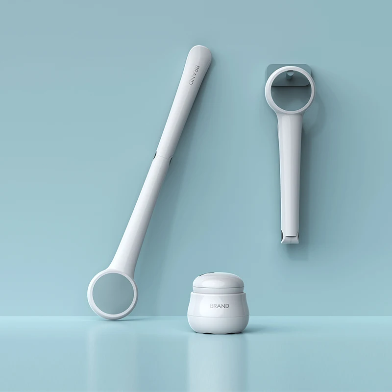 Plastic 2 In 1 Electric Facial Cleansing Brush Shower Body Silicone Long Handle Liquid Bath Brush