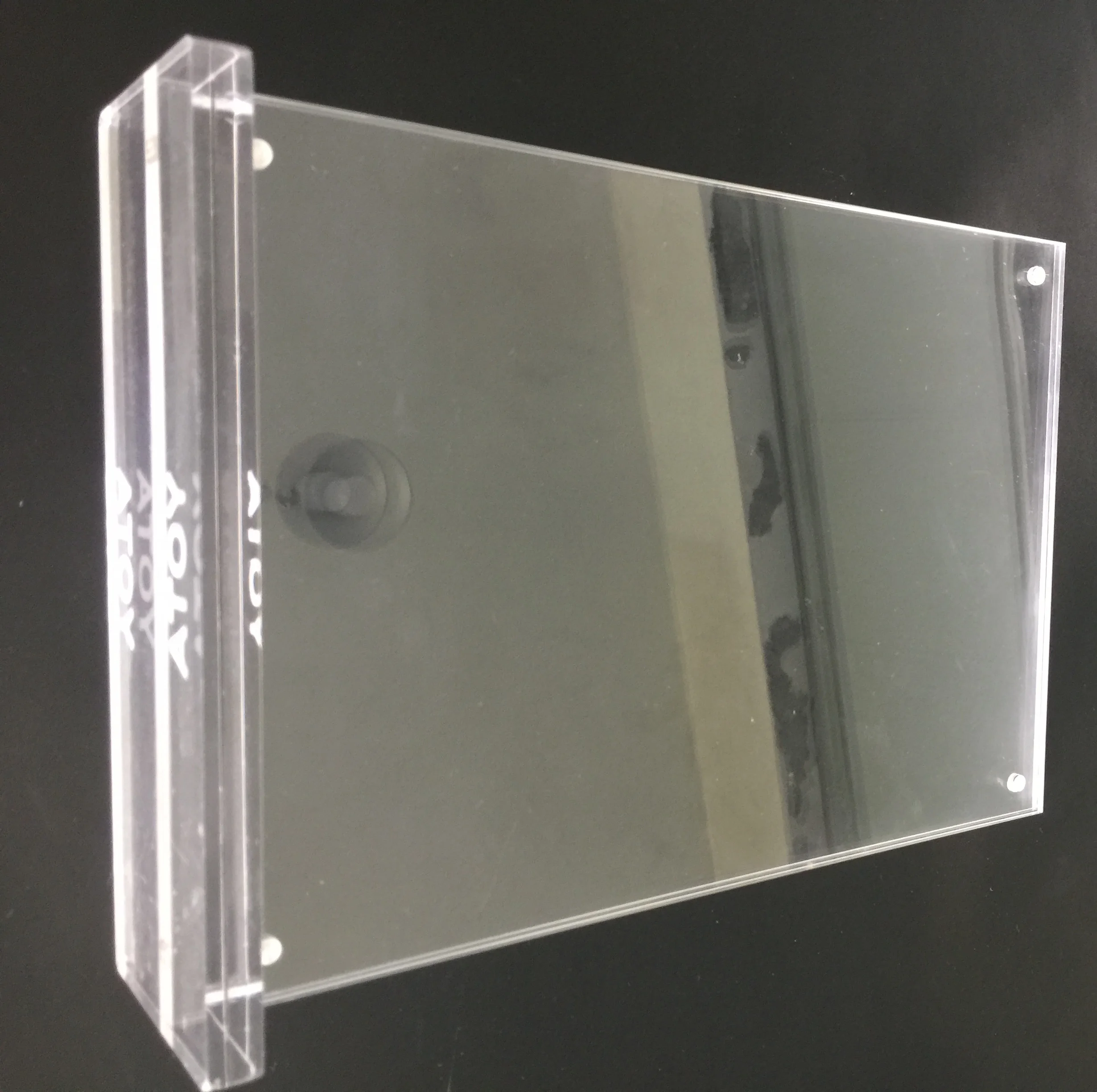 T-shape Counter Top Acrylic Menu Poster Card Brochures Advertising Leaflet Clip Holder