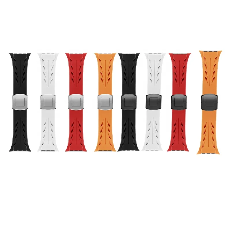 Силиконовый ремешок для часов нового дизайна 2024 роскошный мягкий ультра 2 49 мм i Watch series 8 9 Mod Kit деловых мужчин