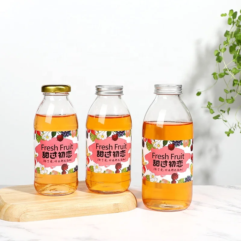 Unique Fashion Grenade Shaped Eco Friendly 300ml 500ml Juice Glass Beverage Bottles