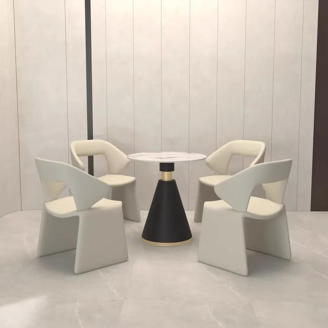 Luxury Single Reception Chair with Network Red Light for Negotiation Makeup Outdoor Hotel or Villa Use Single Sofa Lounge