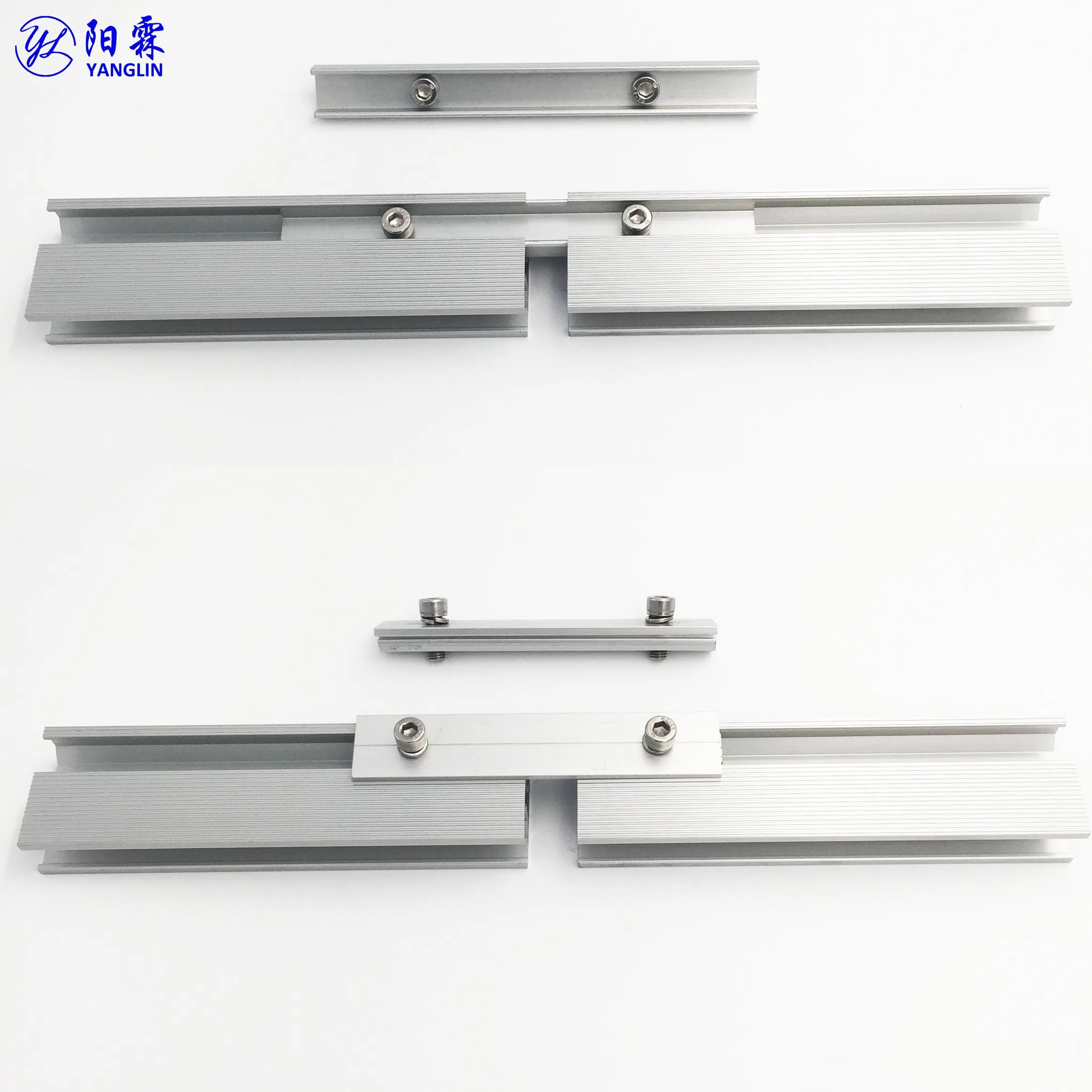 Aluminum Sliver solar rail clamp connector solar rail splice