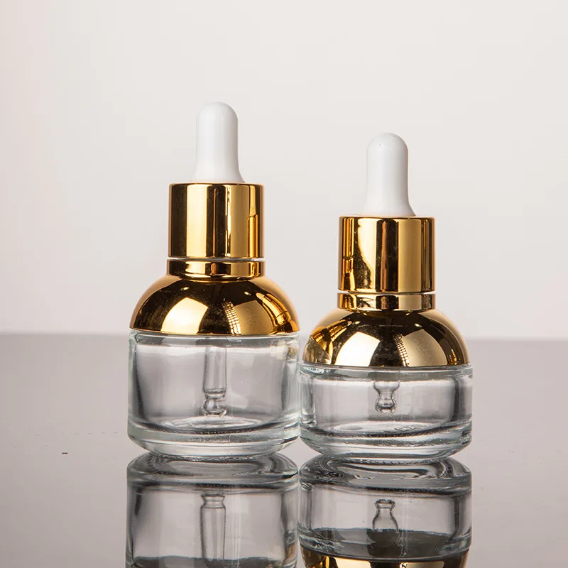 30ml Empty Glass Essential Oil Bottles with Screw Dropper Cosmetic Serum Containers for Skin Care Cream Packaging