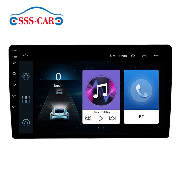  Автомобильный мультимедийный DVD-плеер 7 '/9'/10 1 'с GPS Wi-Fi Android-экраном 2 din