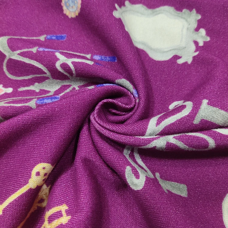 
Soft modal cotton jersey printed 50% modal 50% cotton knit for kids garments and underwear 