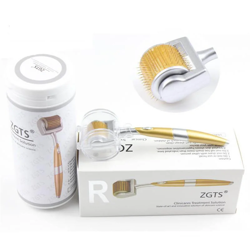 
Hottest sale ZGTS 192 titanium needle derma roller medical grade gold plated dermaroller 
